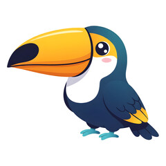 Naklejka premium The Adorable Toucan: A Vibrant Tropical Bird Illustration