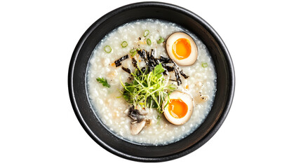 Delicious Congee Recipe Asian Rice Porridge isolated on transparent background