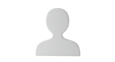 Isolated Generic Grey Profile Silhouette Avatar Placeholder