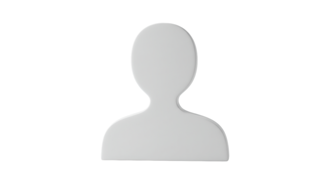 Isolated Generic Grey Profile Silhouette Avatar Placeholder