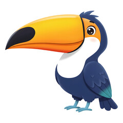Naklejka premium The Delightful Adventures of a Cheerful Toucan Bird