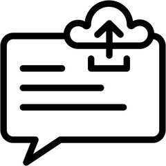 Vector Icon Upload, Chat, Interface, Social Media, File Upload