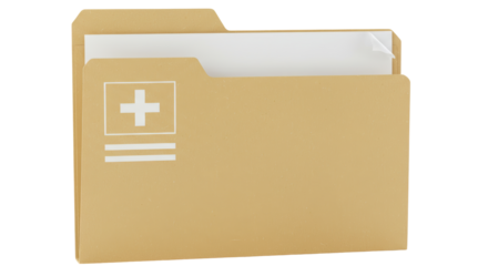 Isolated Medical File Folder Document Healthcare Record