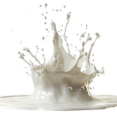 Milk Splash Crown White Liquid Creamy Texture