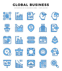 Global Business icon pack for your website. mobile. presentation. and logo design.
