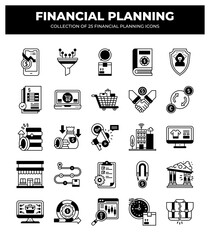Financial Planning Icons: A Collection of 25 Essential Finance Icons