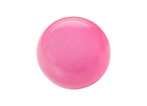 Shiny bright glossy pink bubblegum bubble isolated on a transparent background png