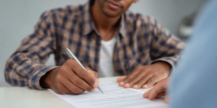 Parent assisting child with final document submission for academic success
