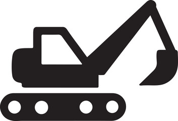 isolated excavator on white background.eps