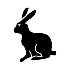 Obraz premium black silhouette of a rabbit