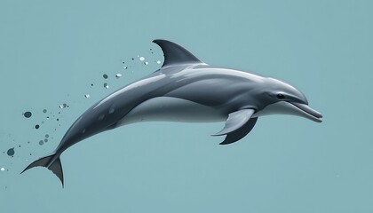 Graceful Dolphin Leap: A Digital Masterpiece