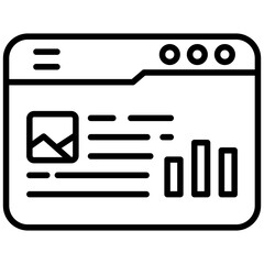 Web portal outline icon. Simple vector icon design in outline style. Editable vector format