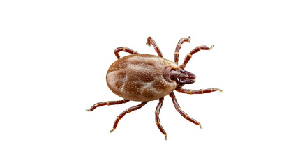 Isolated Close-up of an Engorged Tick Ready to Feed