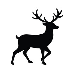 Elk Prancing Antlers Vector Art
