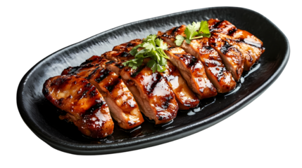 Grilled Teriyaki Chicken Recipe  Guide isolated on transparent background