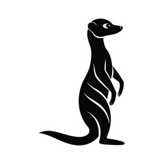 Meerkat Standing Alert Vector Clipart