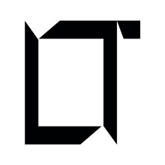 Abstract letter lt logo design.	