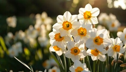 Daffodils in sunlight