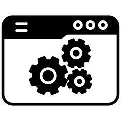 Development mixed glyph icon. Simple vector icon design in glyph style. Editable vector format