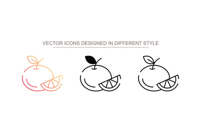 Grapefruit icon design with white background stock illustration