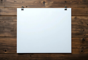 Blank flyer over wooden background to replace your design