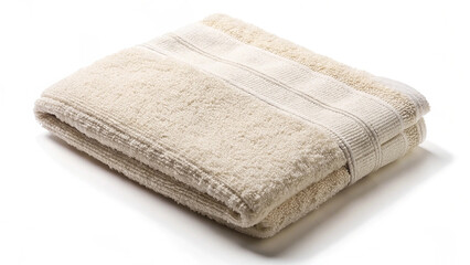 Hand towel on white background suitable for bathroom textiles drying cloth and hygiene visuals
