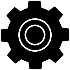 Settings gylph icon. Simple vector icon design in gylph style. Editable vector format