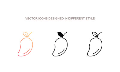 Mango icon design with white background stock illustration