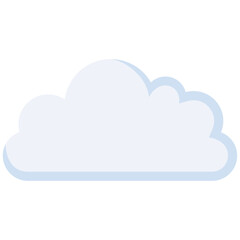 Cloud flat color icon. Simple vector icon design in flat color style. Editable vector format
