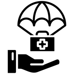 Humanitarian Aid glyph icon