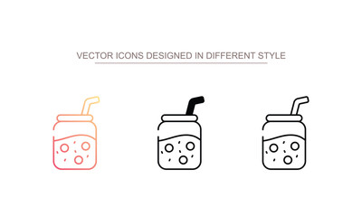 Slushie icon design with white background stock illustration