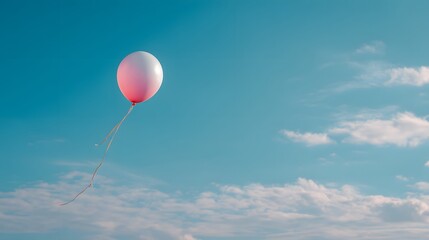 Fototapeta premium Vibrant Balloon on Left with Soft Lighting for Celebration and Party Photography
