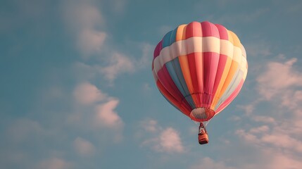 Naklejka premium Minimalist Balloon on Left with Wide Background for Party and Celebration Imagery