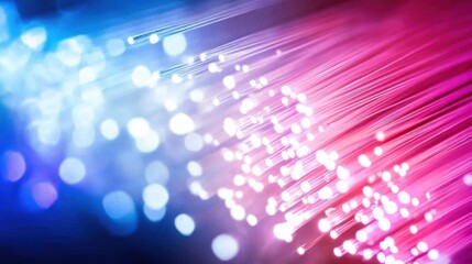 Fiber optic in colorful lighting