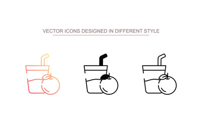 Orange juice icon design with white background stock illustration