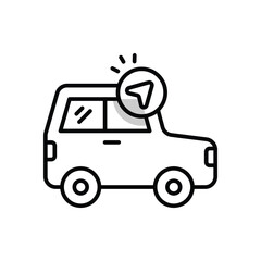 Car Navigation Vector icon