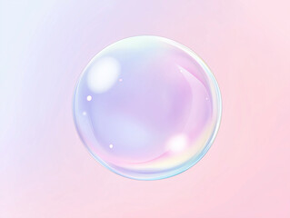 a single large translucent bubble against a soft, gradient background