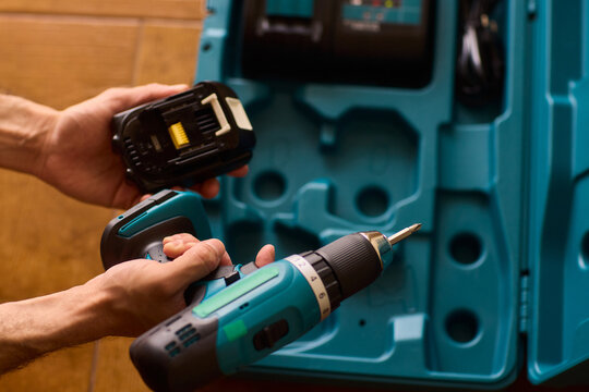 Cordless Drill Set, complete with a Charger and Battery, packaged in a versatile Tool Case