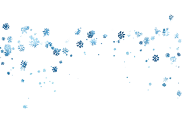 Snowflake dance: The delicate dance of snowflakes, each unique and fragile, captured against a backdrop of winter's chill. These icy crystals, in shades of cool blue, cascade through the air.