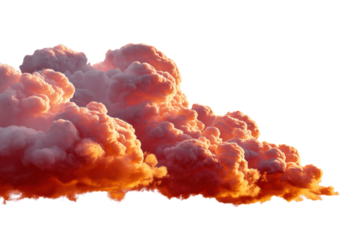 Golden Cloudscape at Sunset: A majestic cloud formation glows with warm hues of gold and red, capturing the ethereal beauty of a sunset. Witness the power and tranquility of nature.