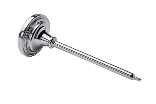 Vintage Thermometer: A classic, elegantly designed thermometer against a neutral backdrop, showcasing its polished, metallic surface and precise functionality.