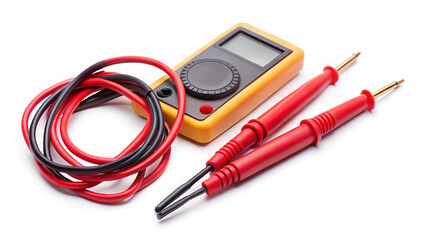Voltage tester on white background suitable for electrical tool power safety and hardware accessory