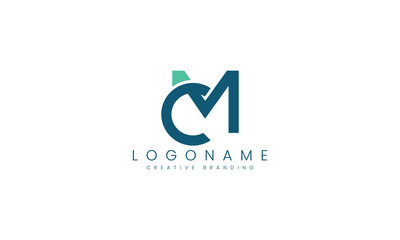 Minimalist CM Logo for Branding and Identity.