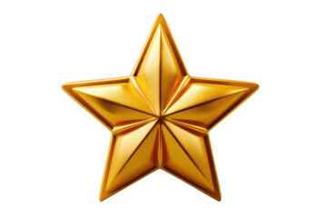 Fototapeta premium Golden Star: A radiant, golden star, its five points gleaming with elegance and precision, stands as a timeless symbol of excellence, achievement, and inspiration.