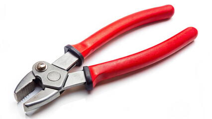 Fototapeta premium Wire cutter on white background perfect for cutting tool electrical accessory and hardware equipment