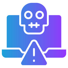 Cyber Warfare glyph gradient icon