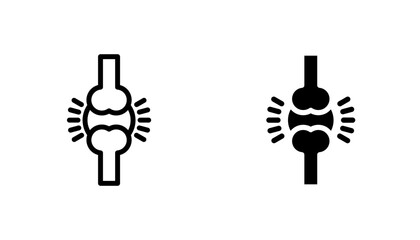 Joint icon in editable stroke and flat vector illustrations