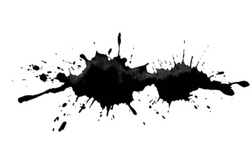 Ink Blot Splatter: A dynamic ink blot splatter, captured in a striking high-angle view, presents a versatile texture perfect for artistic design projects.