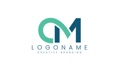 Minimalist CM Logo for Branding and Identity.