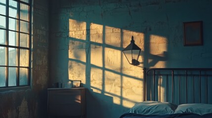 Sunrise in an industrial bedroom